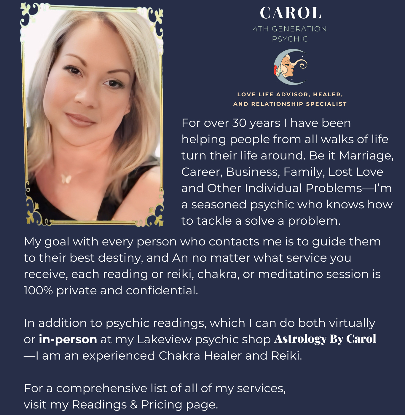 Who Is Astrology By Carol - Chicago Psychic