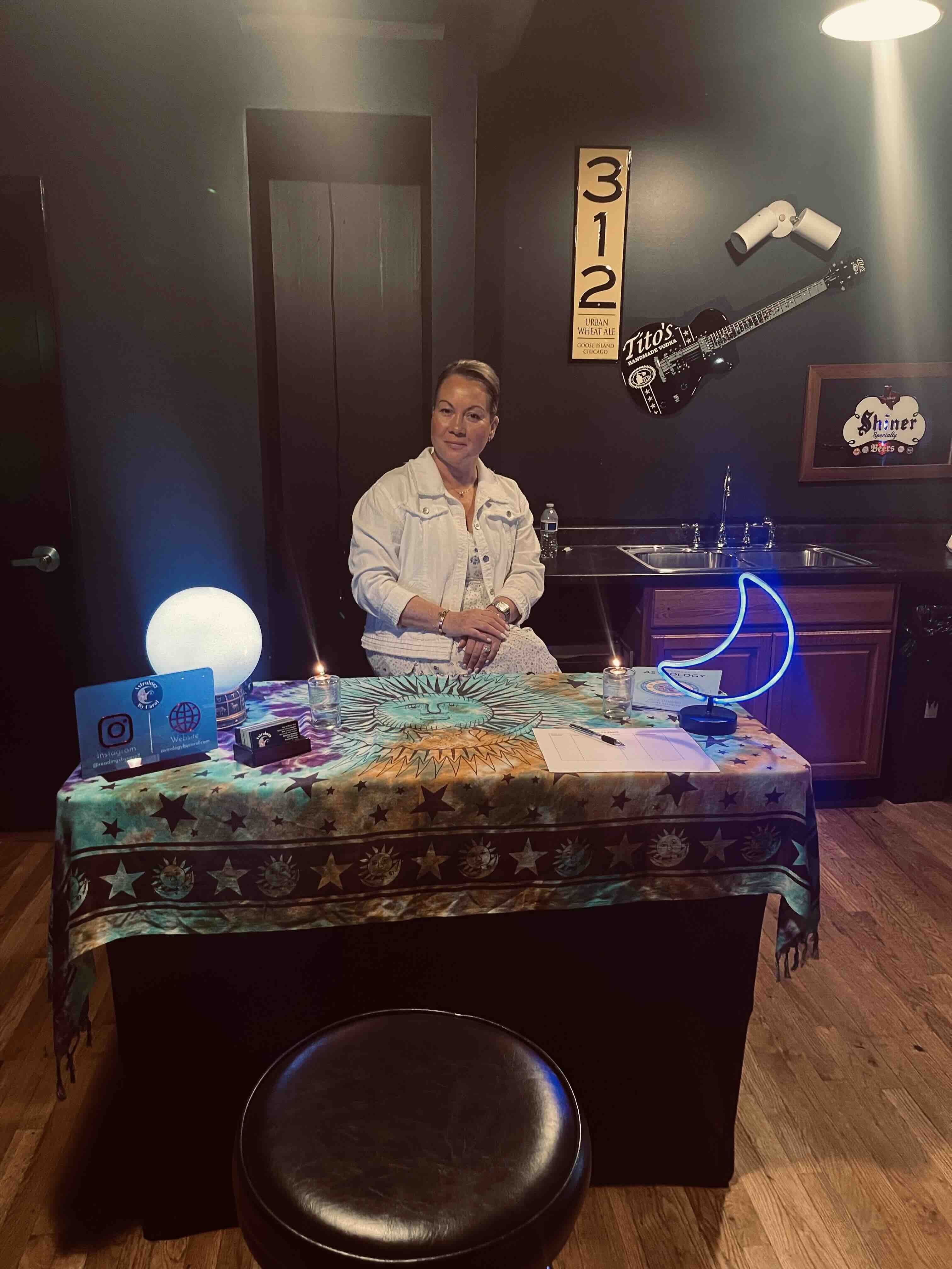 Psychic Carol At Her Desk